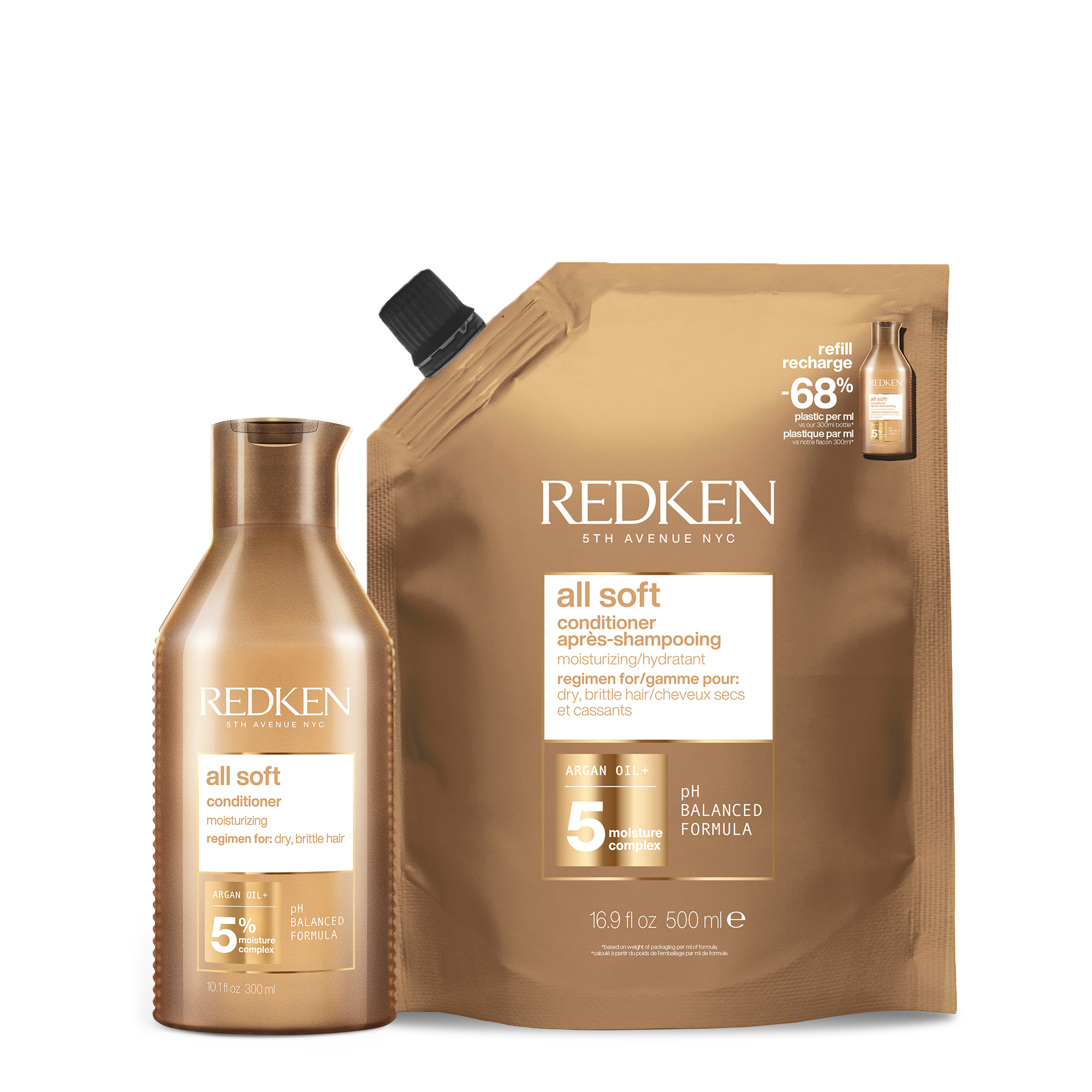 Redken - All Soft Conditioner Refill Duo 65$